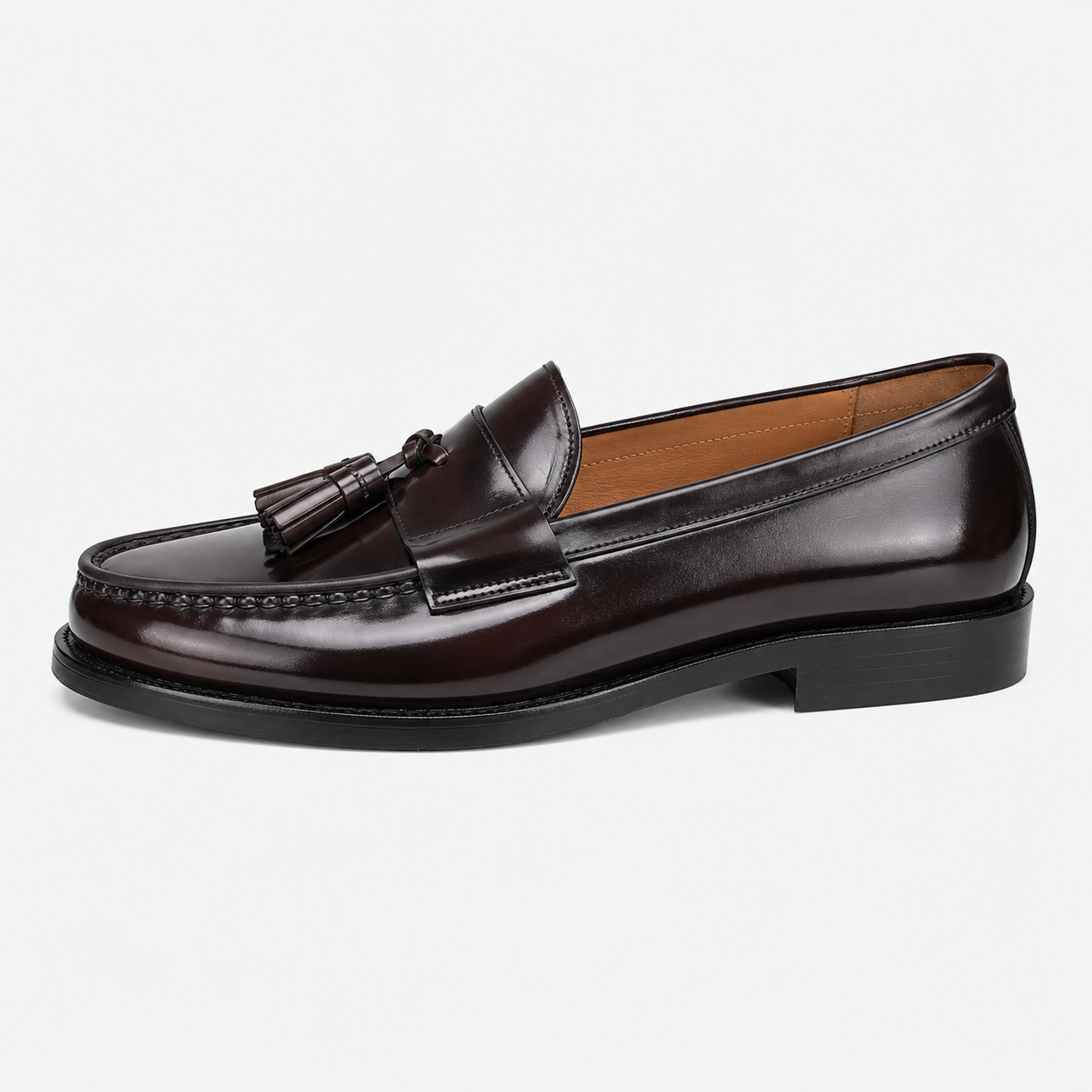 ChatGPT_Image_21_mai_2026_08_31_50.png Mens Brown Patent Leather Tassel Loafers – Vintage Slip-On Smart Casual Shoes - Image 1