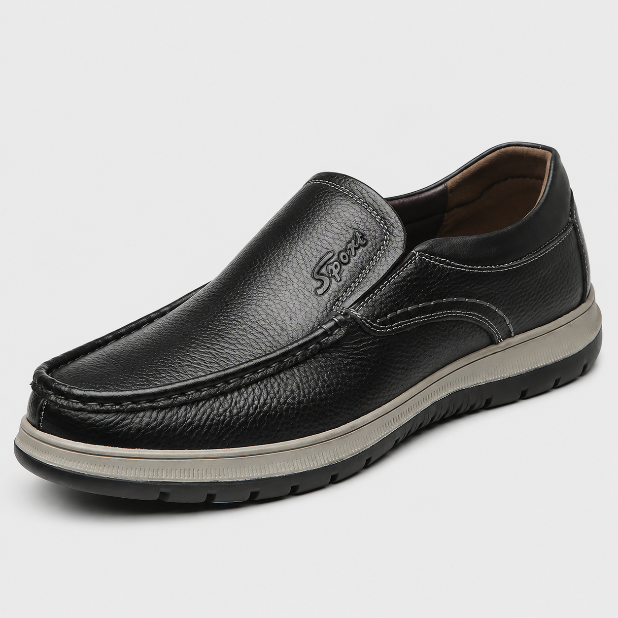 ChatGPT_Image_21_mai_2026_16_18_35.png Mens Black Handmade Genuine Leather Loafers – Casual Walking Work Flat Moccasin Shoes - Image 1