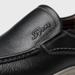 Mens Black Handmade Genuine Leather Loafers – Casual Walking Work Flat Moccasin Shoes - Image 3