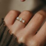 Yvonne Antique 18ct Gold Opal & Diamond Seven Stone Ring