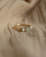 Yvonne Antique 18ct Gold Opal & Diamond Seven Stone Ring - Image 4