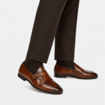Men's Brown Genuine Leather Loafers Handmade - Image 7